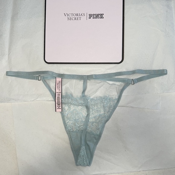 Victoria's Secret Lace & Mesh VString THONG Panty XL - Picture 6 of 11